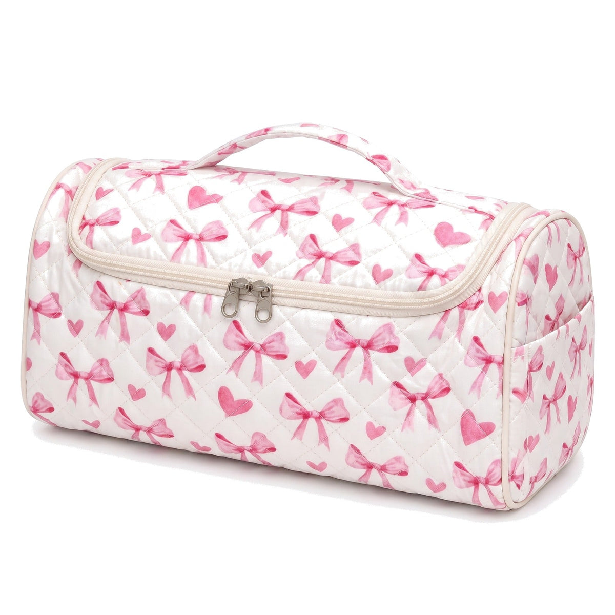 Wrappy hair tool bag in Pink Bows & Hearts
