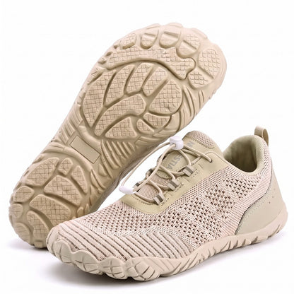 Feather Lace wide toe box shoes – Beige