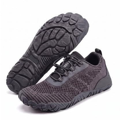 Feather Lace wide toe box shoes – Dark Gray