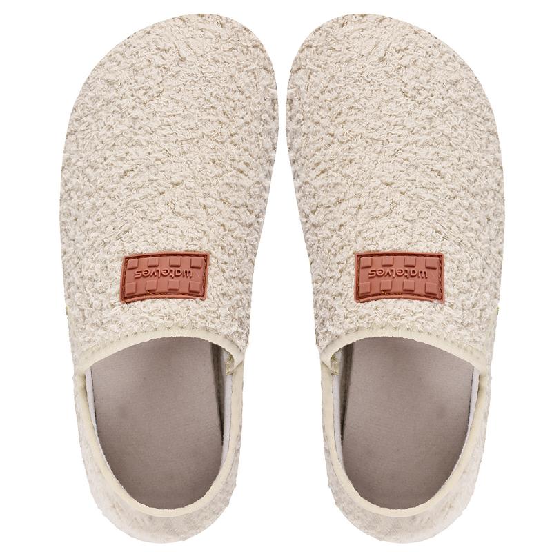 Fuzzy Sock Slippers – Beige