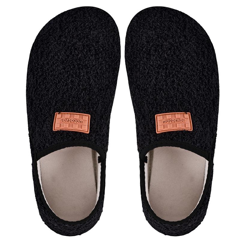 Fuzzy Sock Slippers – Black
