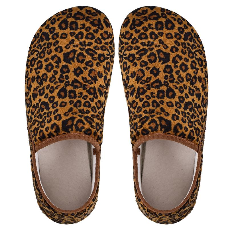 Fuzzy Sock Slippers – Leopard