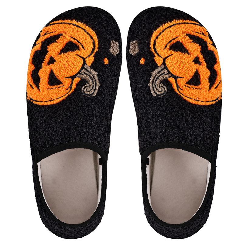 Fuzzy Sock Slippers – Pumpkin