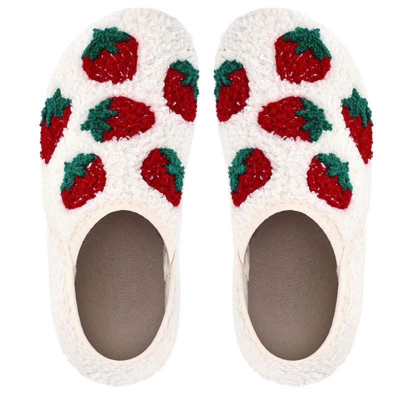 Fuzzy Sock Slippers – Strawberry