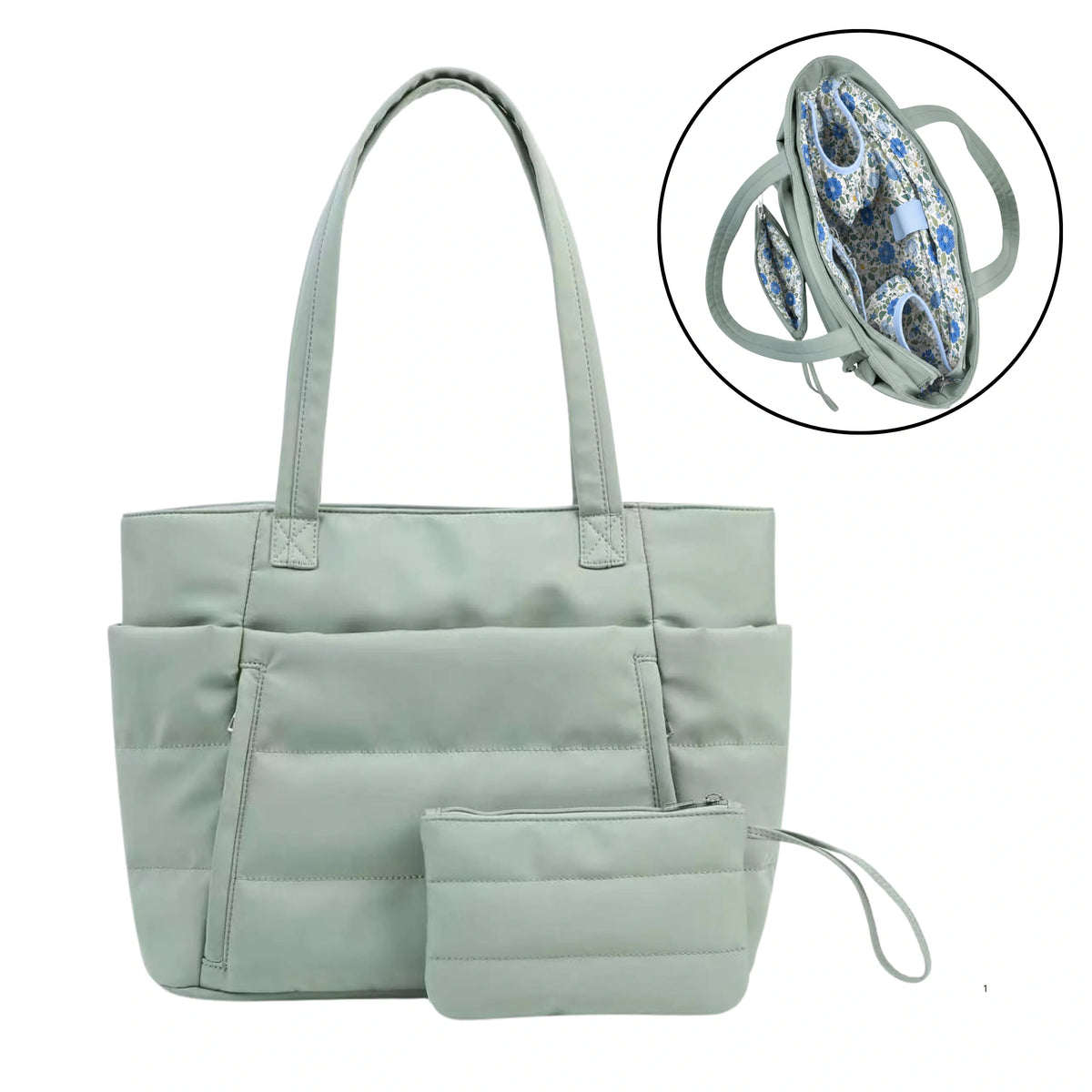 Sage / Blue Floral