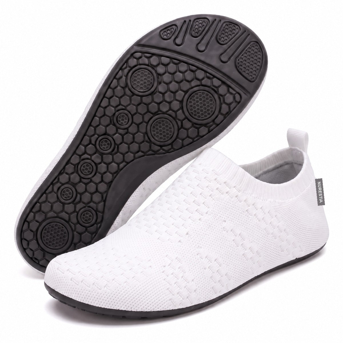 Barefoot sock slippers – White