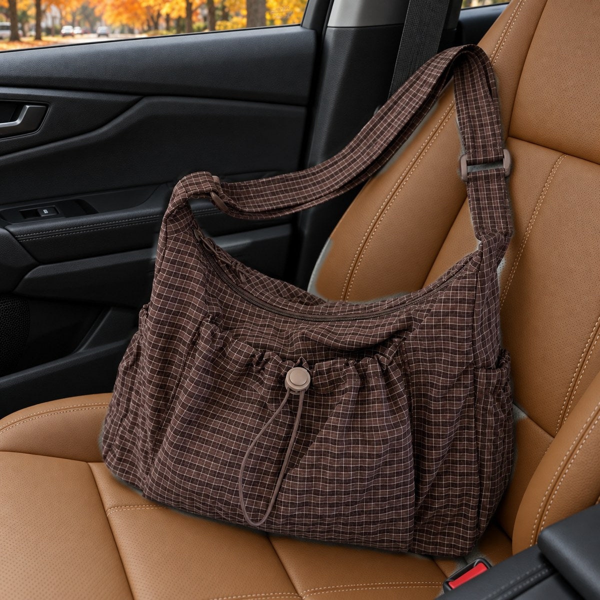 Zippy on the passenger seat